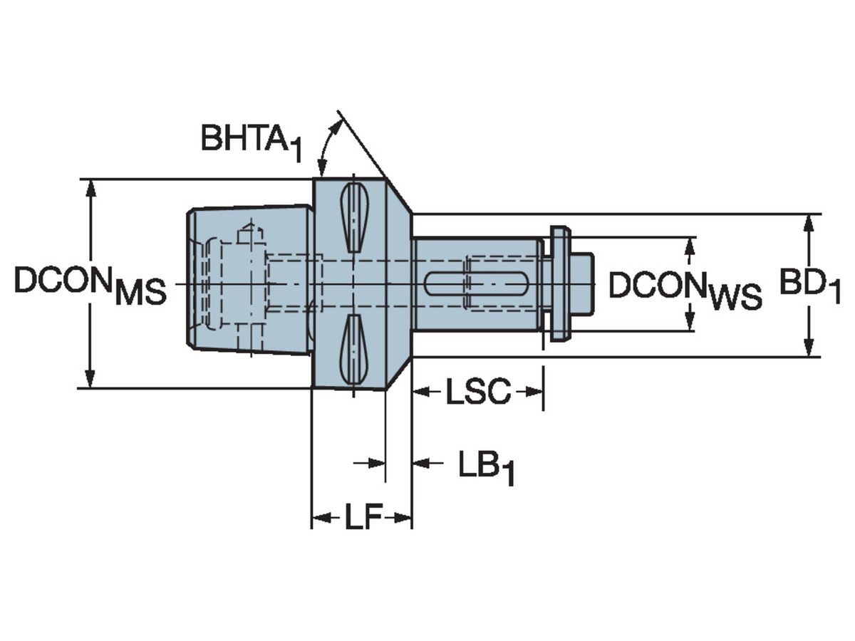 COROMANT Adapter Capto - Eckfräseraufnahme C4-391.10-22025