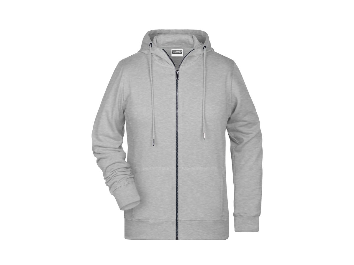 JN Ladies' Zip Hoody 8025 grey-heather, Größe M