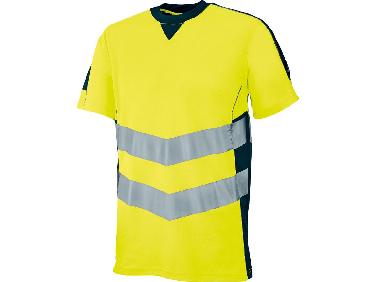 Warn-T-Shirt Sandwell, Gr. XL, gelb/schw.bl.