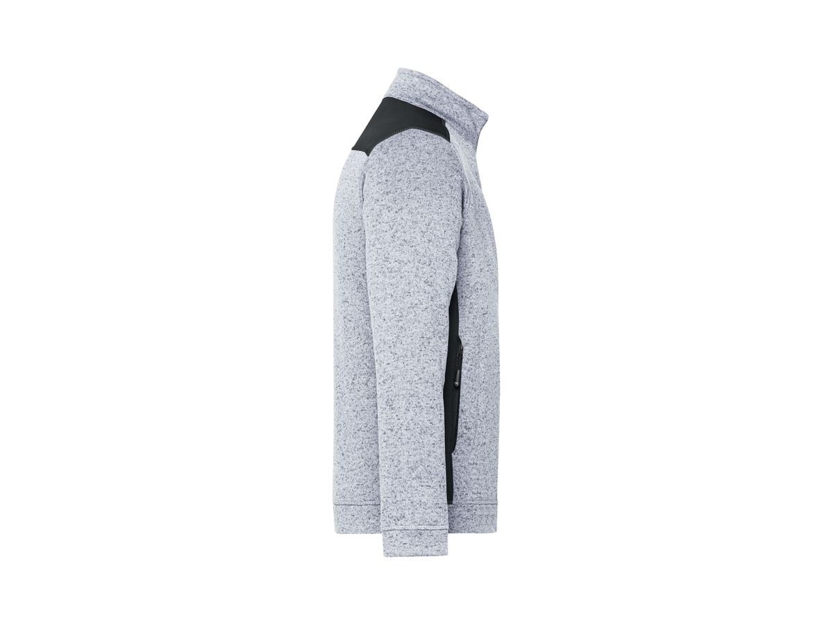 JN Strickfleece Jacke white-melange/bl. 100% Polyester 280g/m JN 862 Gr. XL