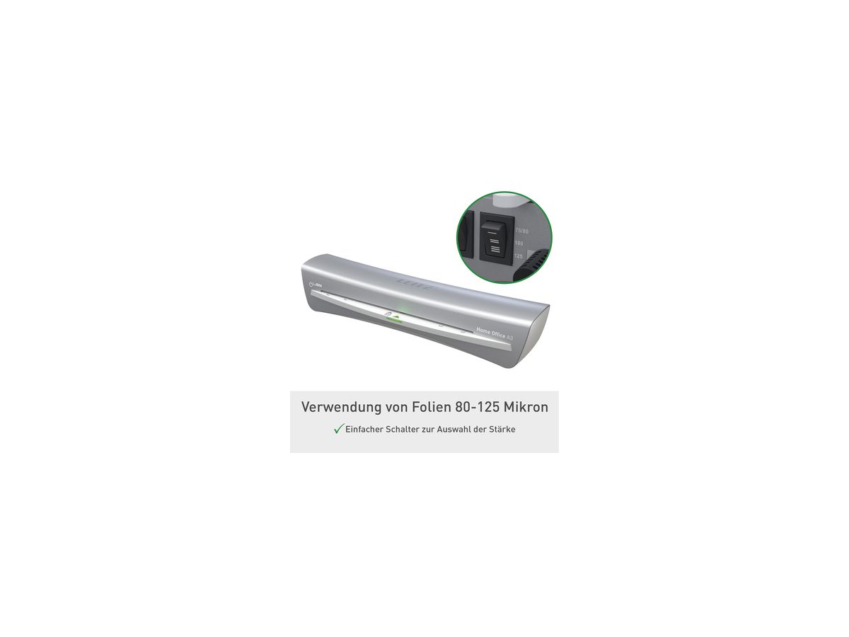 Leitz Laminiergerät iLAM HomeOffice 74400089 DIN A3 weiß/grau