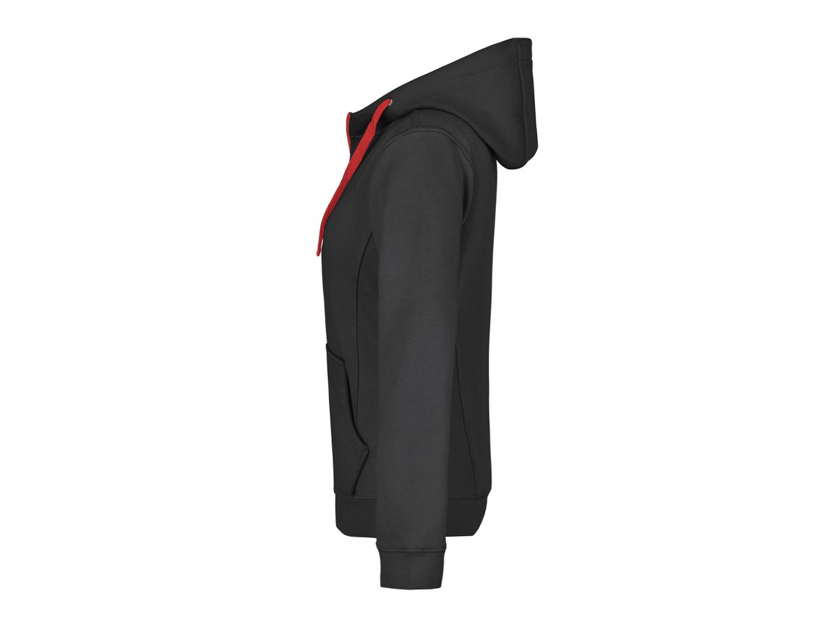 JN Ladies Doubleface Jacket JN354 55%PES/45%BW, black/red, Größe L