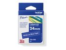 P-touch Schriftbandkassette TZE555 24mm ws auf bl