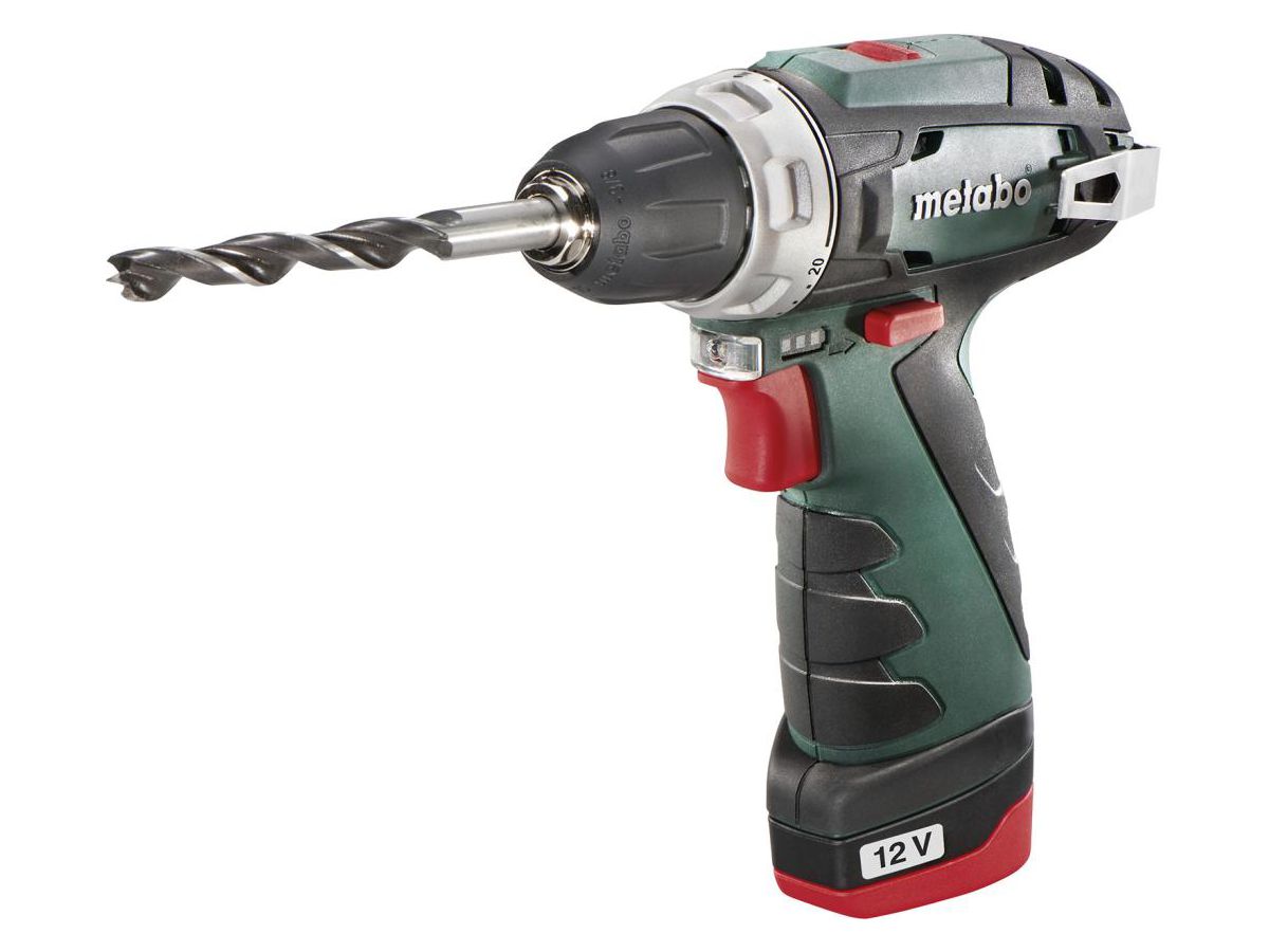 METABO Akku-Bohrschrauber Power Max Basic 12 2x2,0 Ah, Ladegerät, Koffer