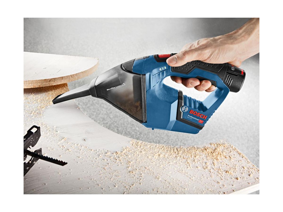 BOSCH Akku-Sauger GAS 12 V mit Akkus 2x3,0AH