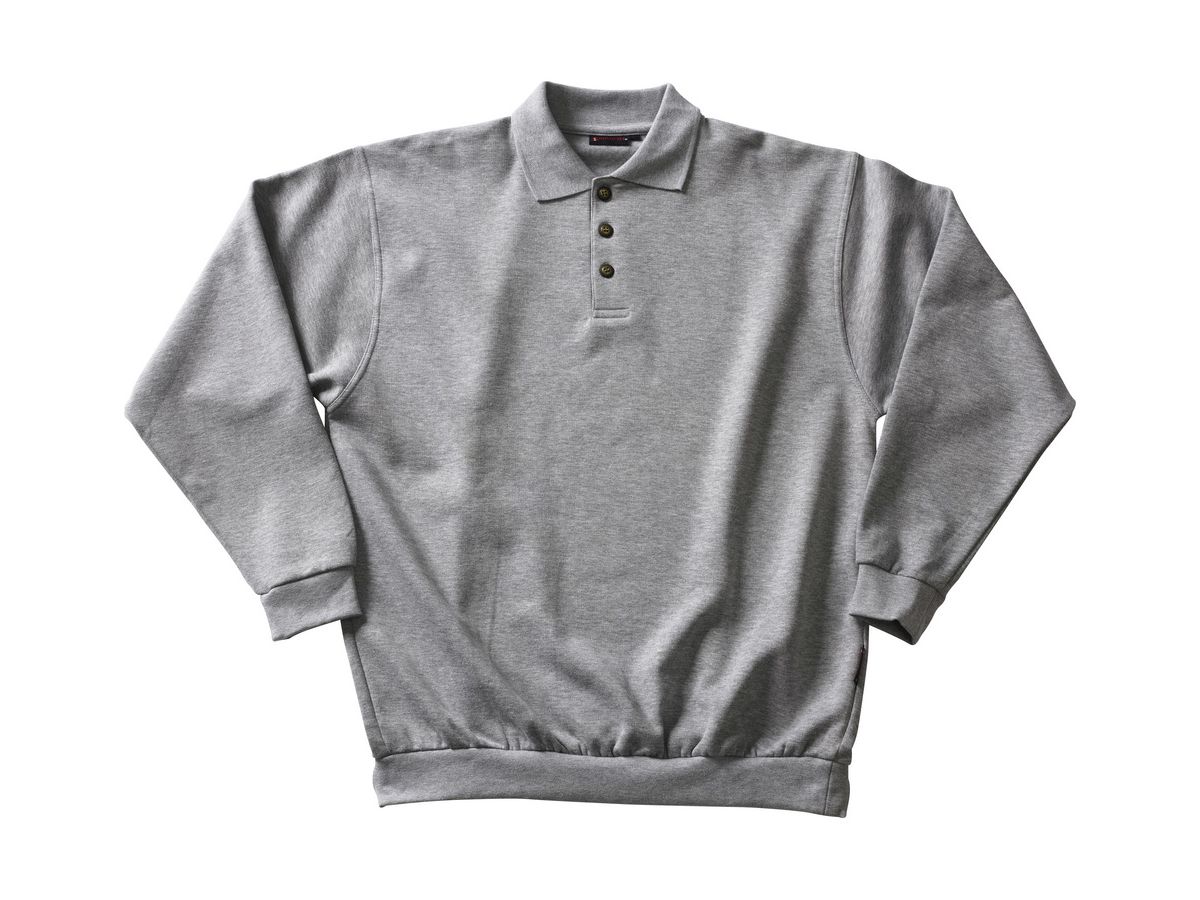 MASCOT Polo-Sweatshirt TRINIDAD Crossover,grau-meliert,Gr. L