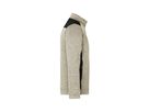 JN Herrenfleece Jacke JN862 stone-melange/black, Größe 5XL
