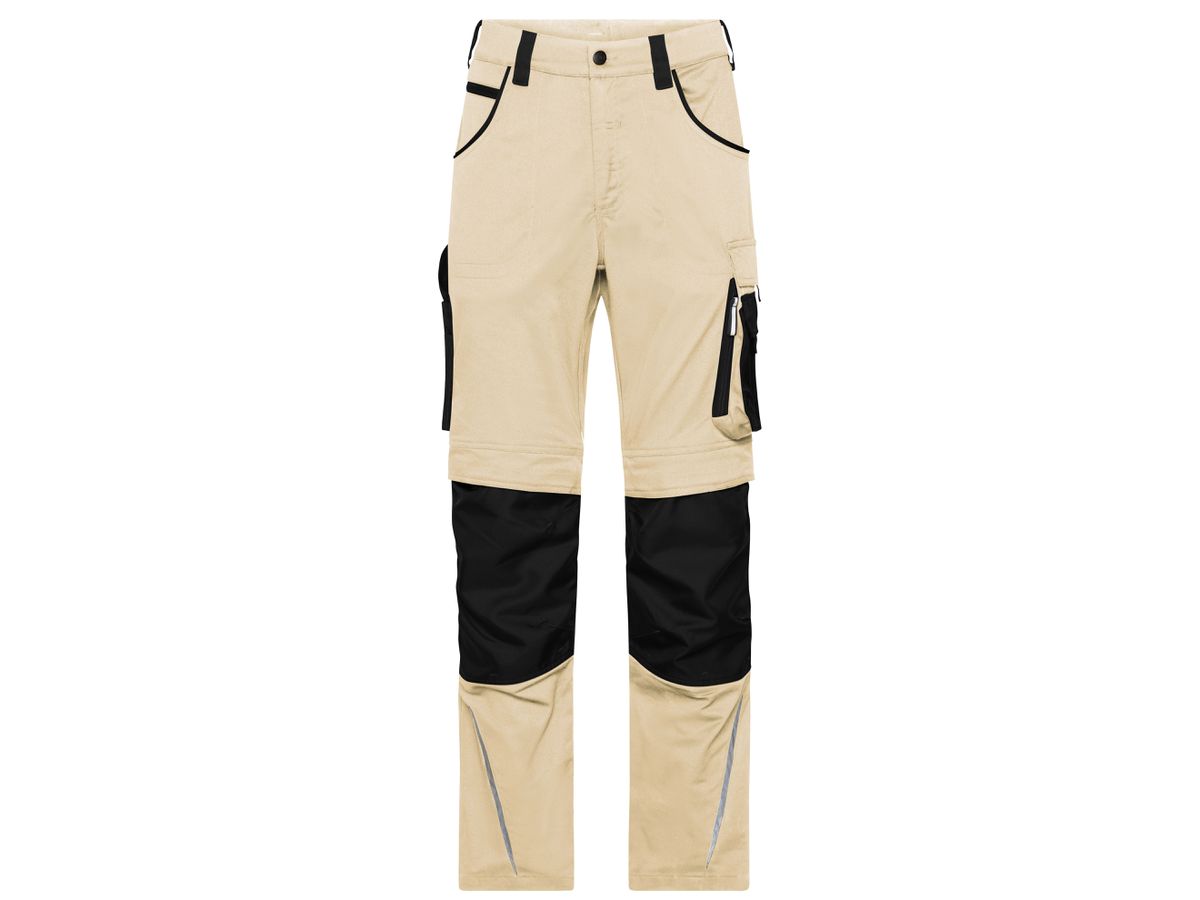 JN Workwear Pants Slim Line JN1832 stone/black Gr. 27