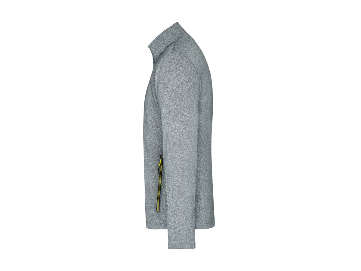 Men's Softshell Jacket JN1148 Fb. dark-melange/yellow, Gr. M