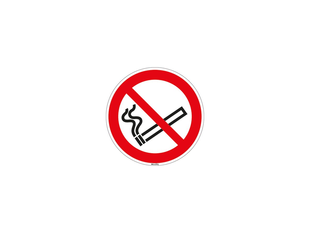 Hinweisschild Rauchen verboten Durchmesser 20cm Hart-PVC