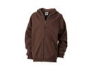 JN Hooded Jacket Junior JN059K 100%BW, brown, Größe XL