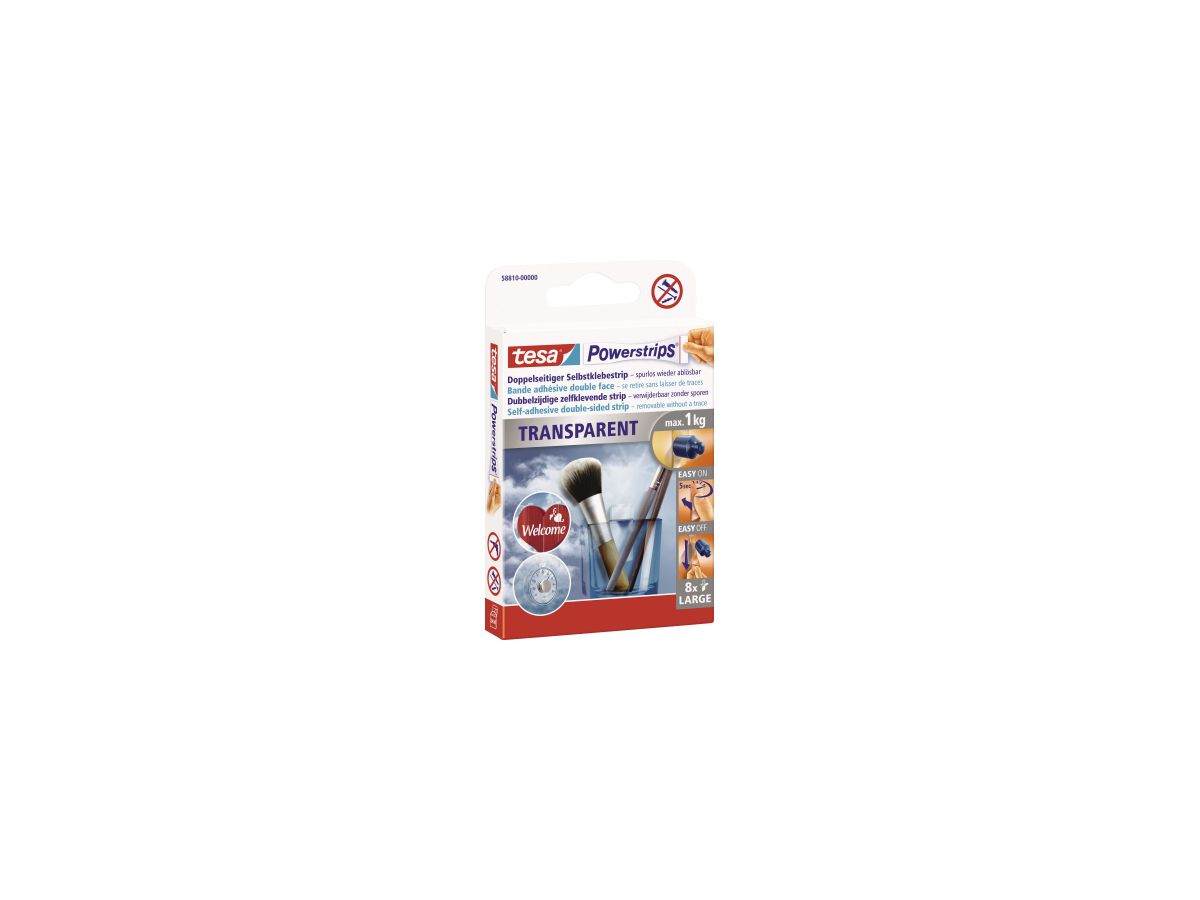 tesa Klebestück Powerstrips Large 58810-0000-00 tr 8 St./Pack.