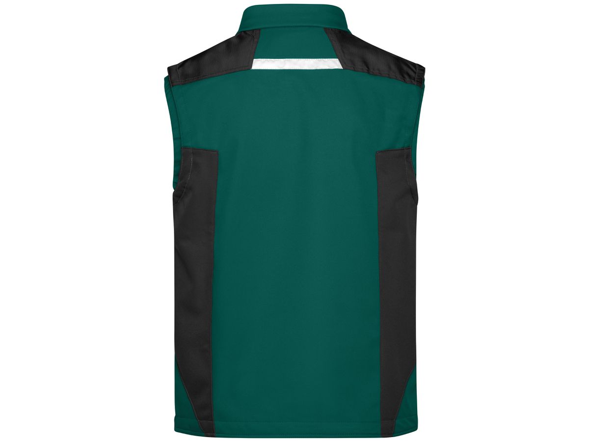 JN Workwear Softshell Vest JN845 100%PES, dark-green/black, Größe XS