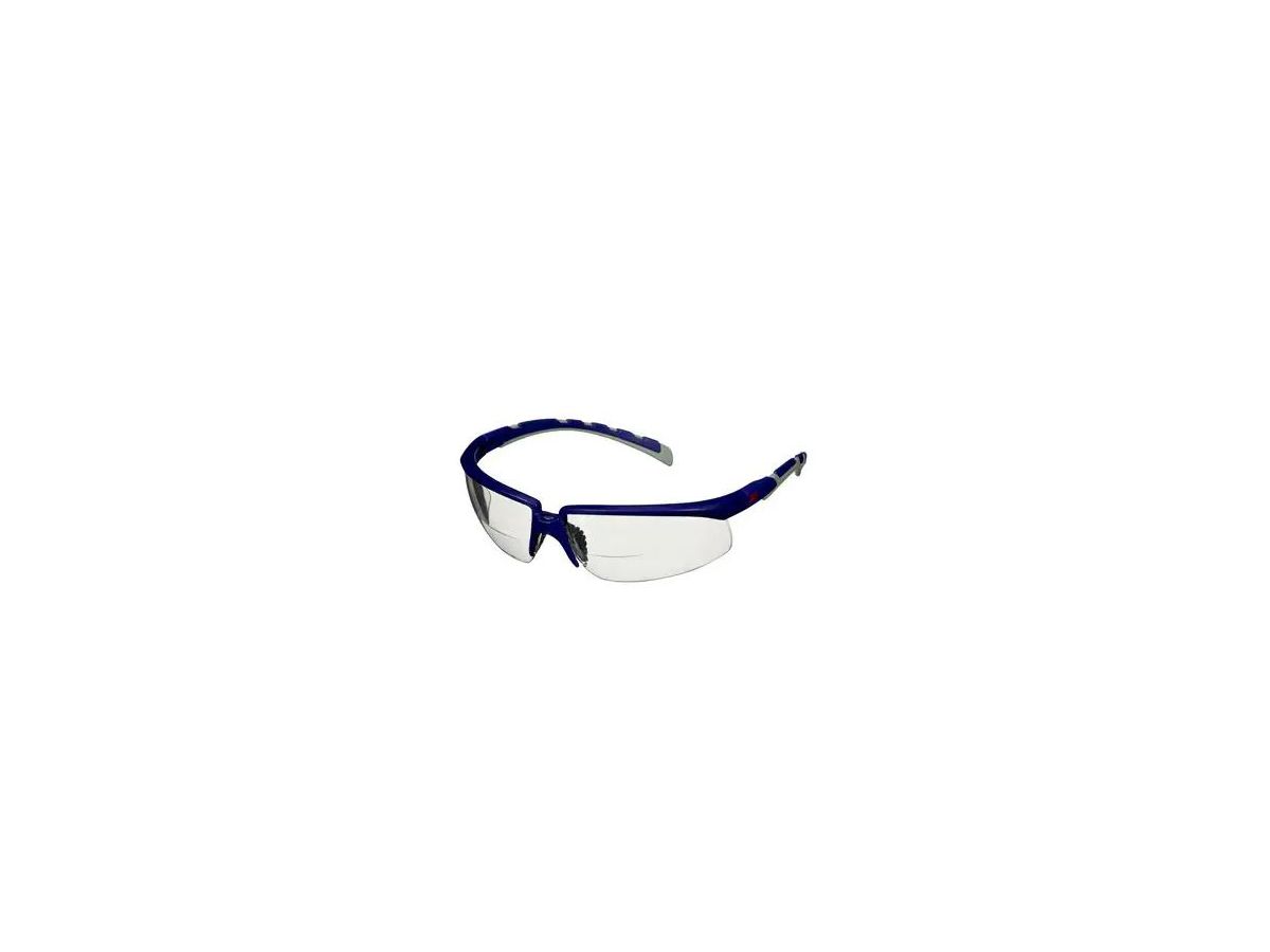 3M Schutzbrille Solus blau/graue Bügel integr. Lesebereich (+2,5) S2025AF-BLU