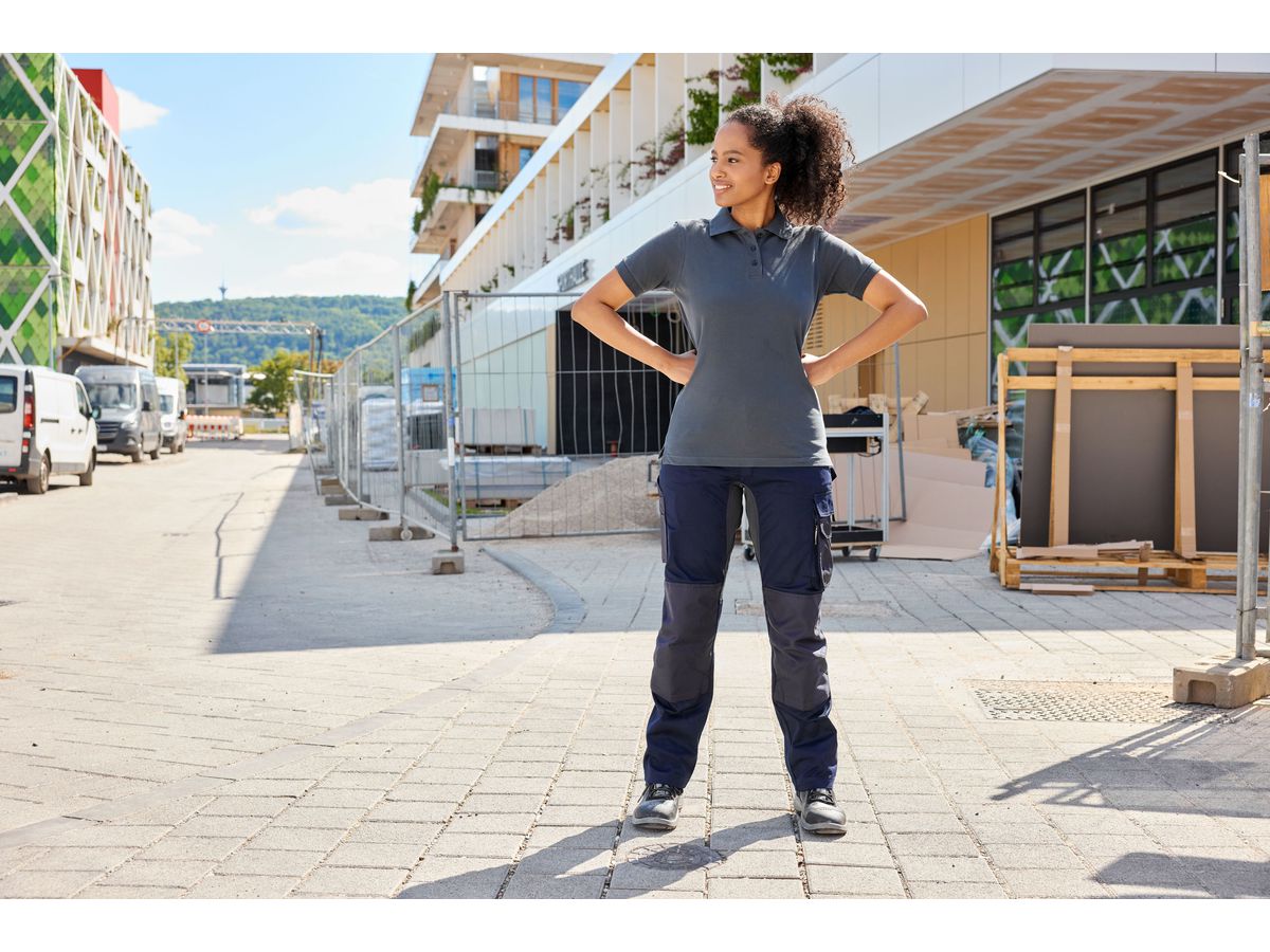 JN Workwear Polo Women JN803 100%BW, carbon, Größe XL