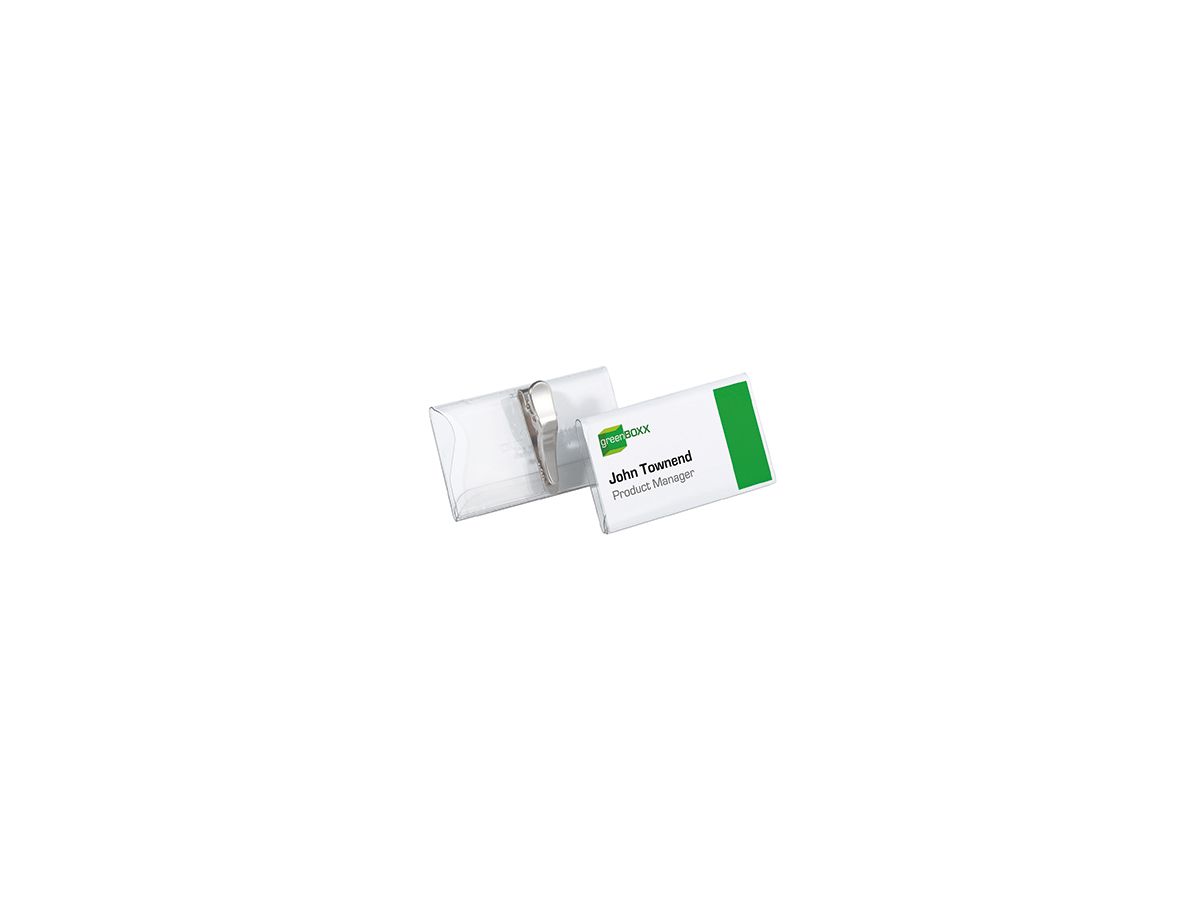DURABLE Namensschild 811019 75x40mm Kunststoff tr 25 St./Pack.