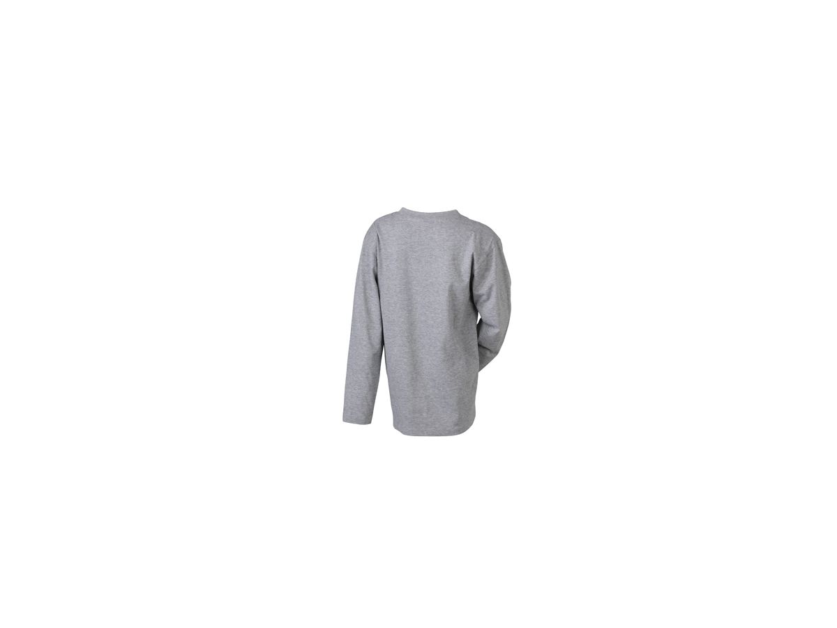 JN Junior Shirt lang Medium JN913K 100%BW, grey-heather, Größe XL