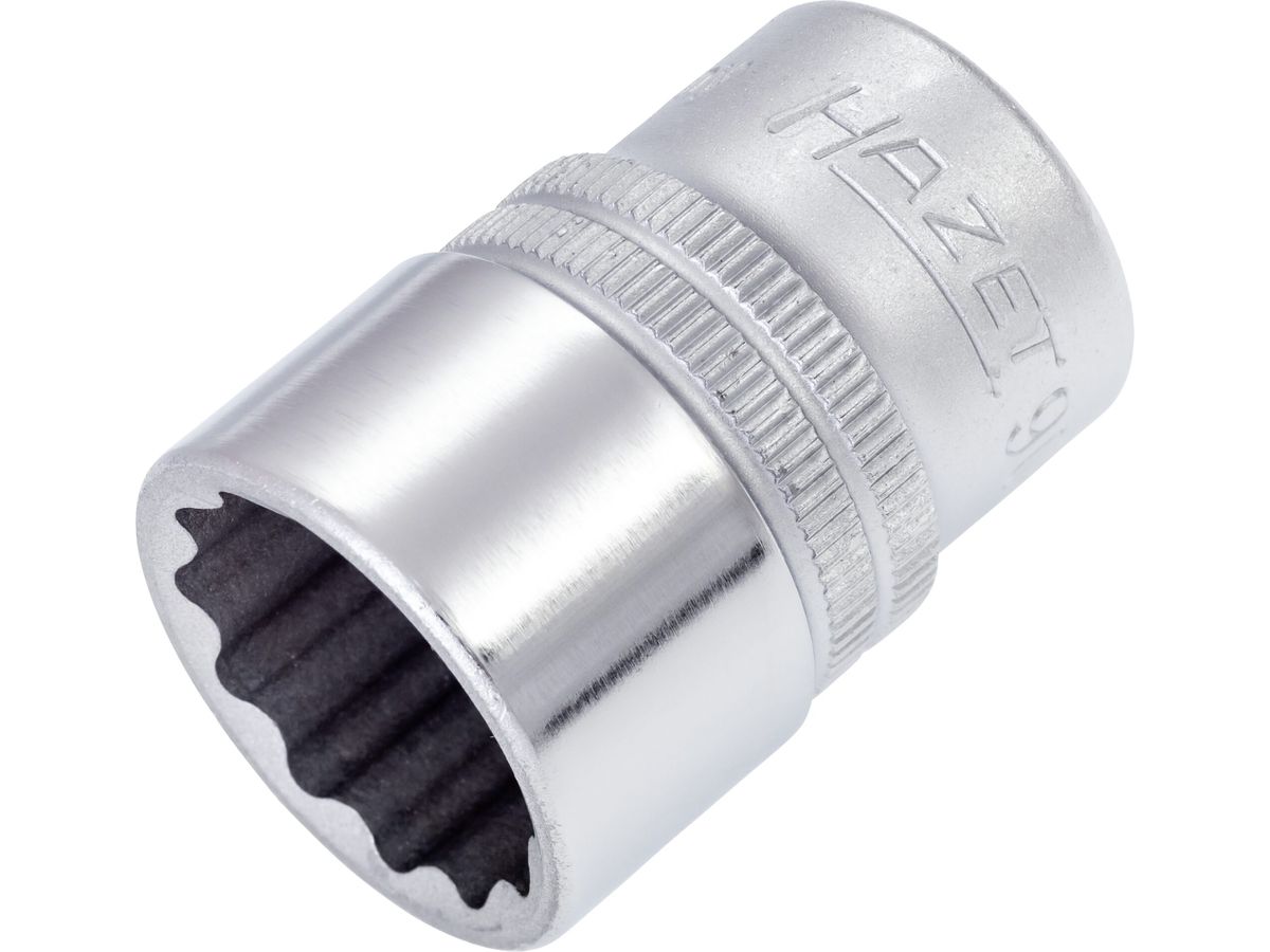 Socket wrench insert 1/2" 19mm bi-hex DIN3124