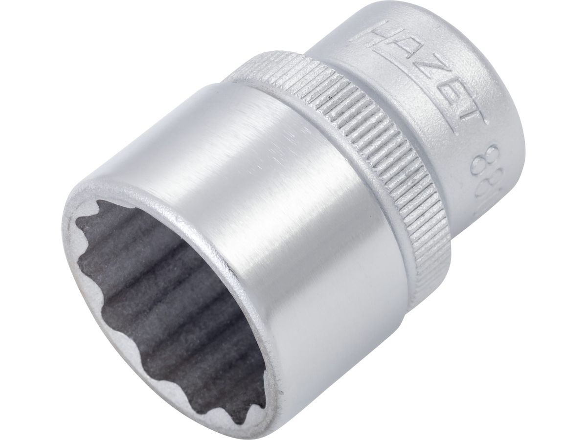 Socket wrench insert 3/8" 18mm bi-hex DIN3124 Hazet