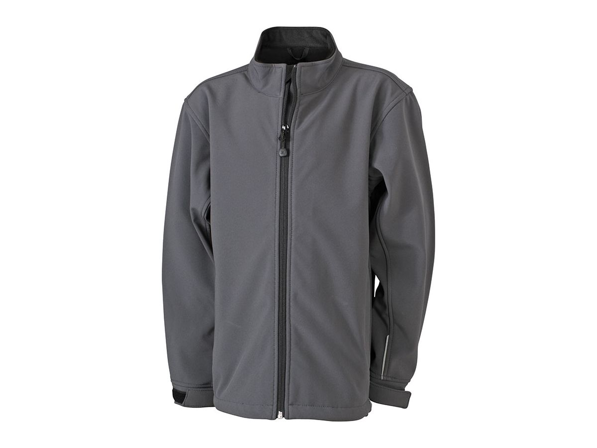 JN Softshell Jacket Junior JN135K 95%PES/5%EL, carbon, Größe 2XL