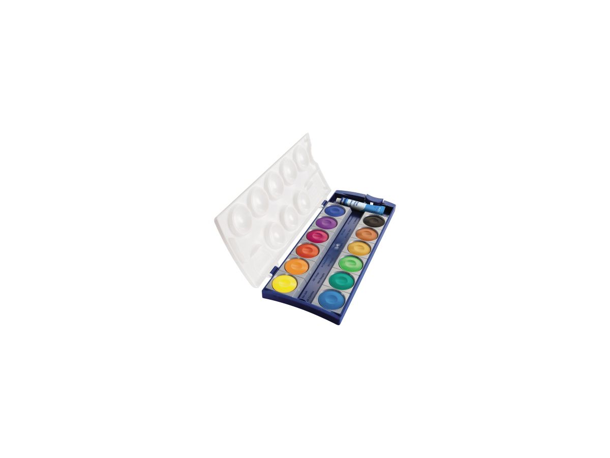 Pelikan Deckfarbkasten 720250 12 Farben und Deckweiß 735 5/12