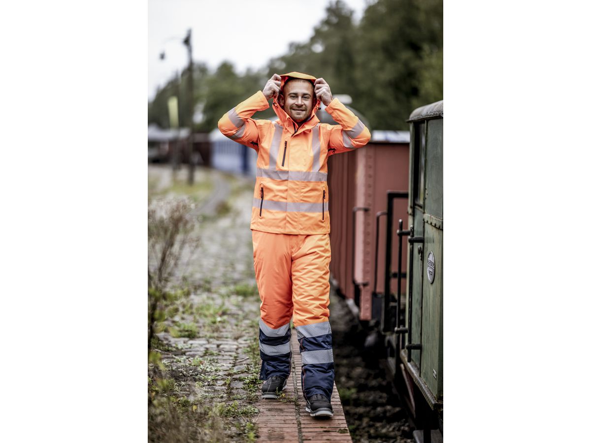 NITRAS MOTION TEX VIZ PLUS Regen-Jacke Gr. S hi-vis orange Kl. 3, 7177