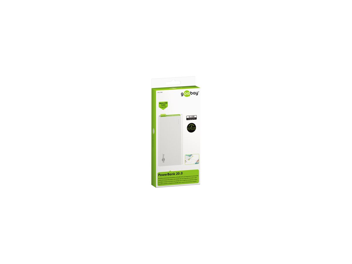 Goobay PowerBank 72204 20000mAh weiß