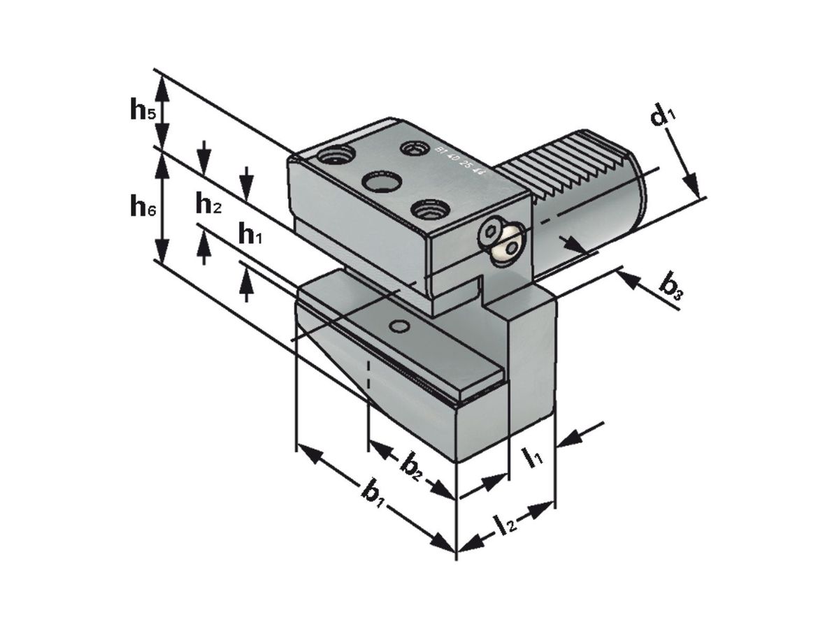 KEMMLER Radial-Werkzeughalter B1-40x25-44