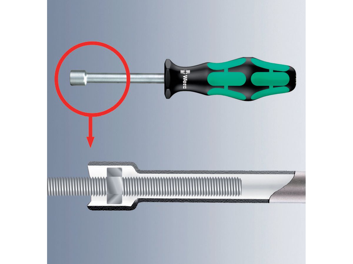 Socket wrench screwdriver 10mm w. hole Wera