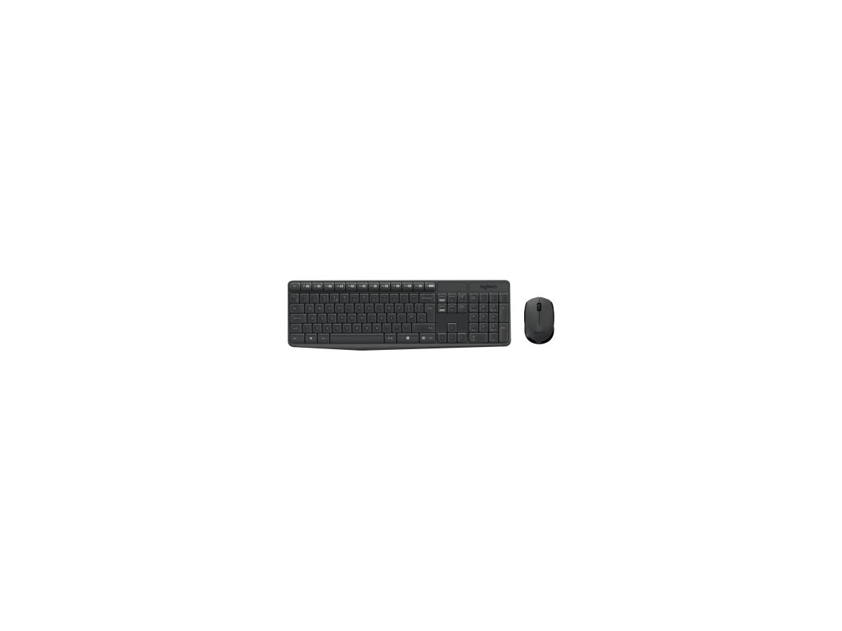Logitech Tastatur-Maus-Set MK235 920-007905 grau 2 St/Pack.