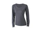 JN Ladies Shirt lang Medium JN903 100%BW, graphite, Größe 3XL