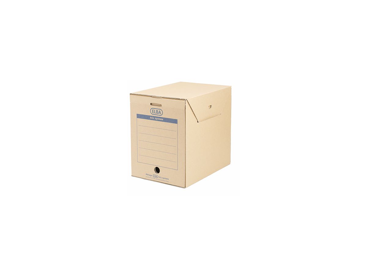 ELBA Archivbox Maxi tric system 83527BR für DIN A4 naturbraun