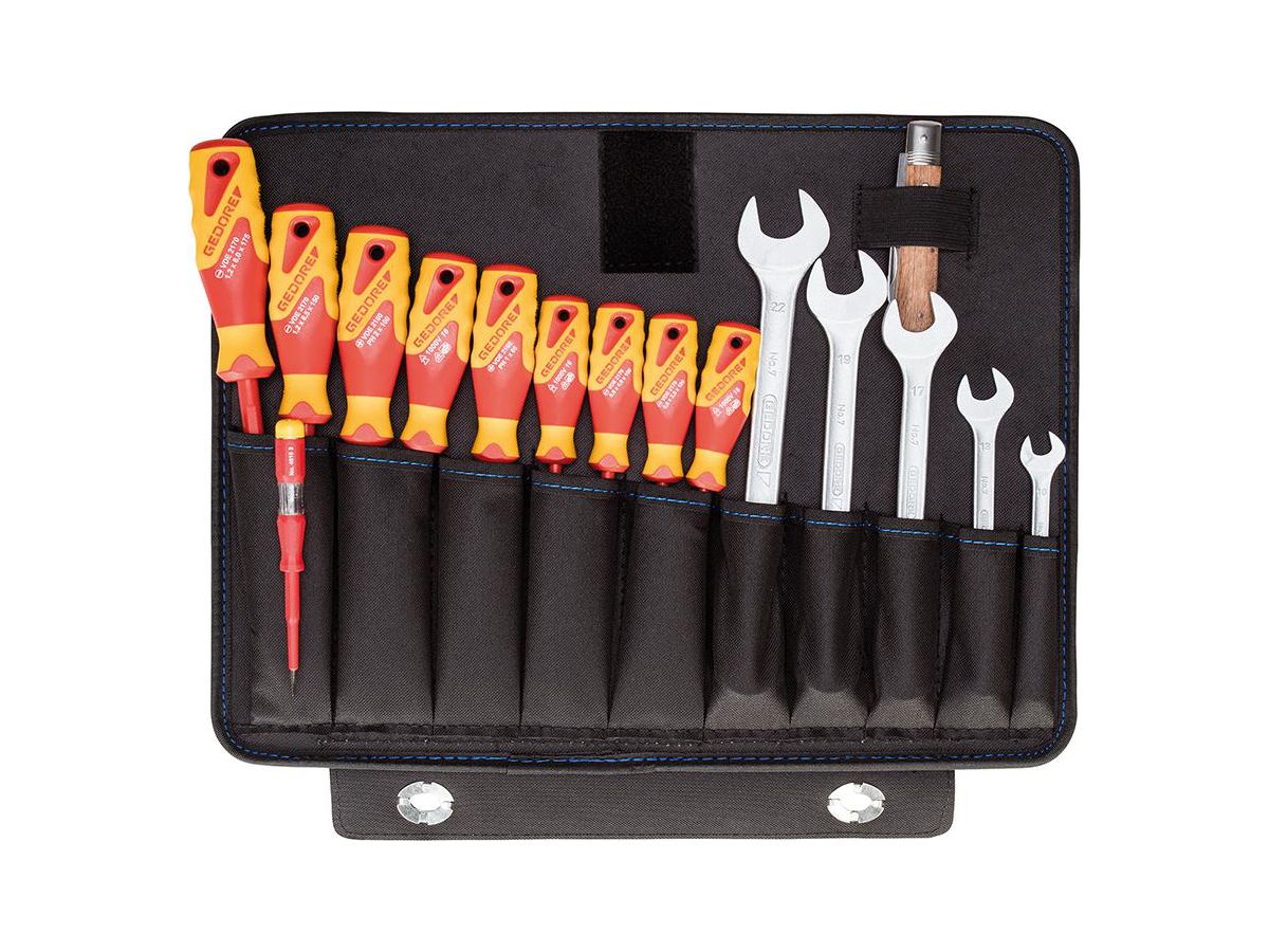 GEDORE Werkzeugsortiment Elektriker 74-teilig im ABS-Koffer