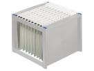 helit Hängekorb H6110084 max. 40Mappen DIN A4 lichtgrau/blau