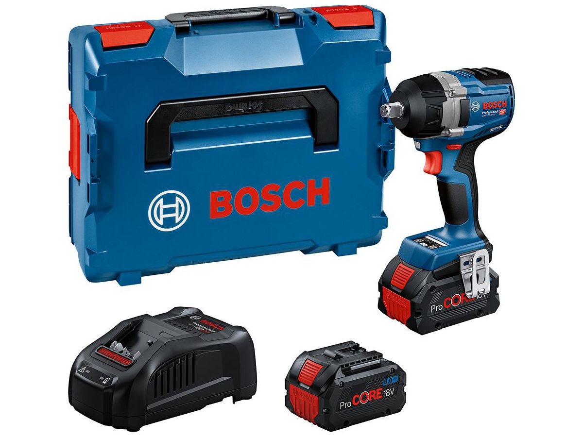 BOSCH Akku-Drehschlagschrauber GDS 18V-750 C, 2xProCore 8,0 Ah, L-BOXX