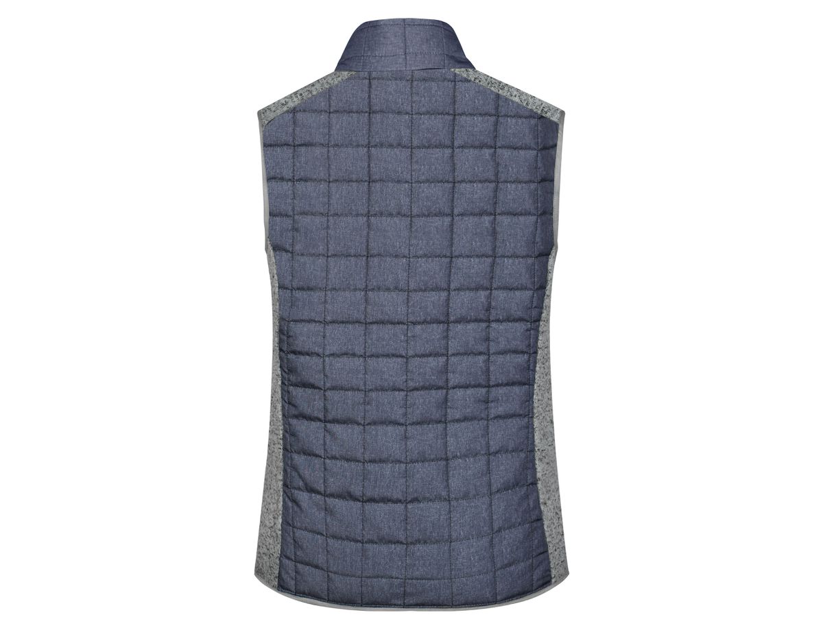JN Ladies' Knitted Hybrid Vest JN739 light-melange/anthracite-melange Gr. L