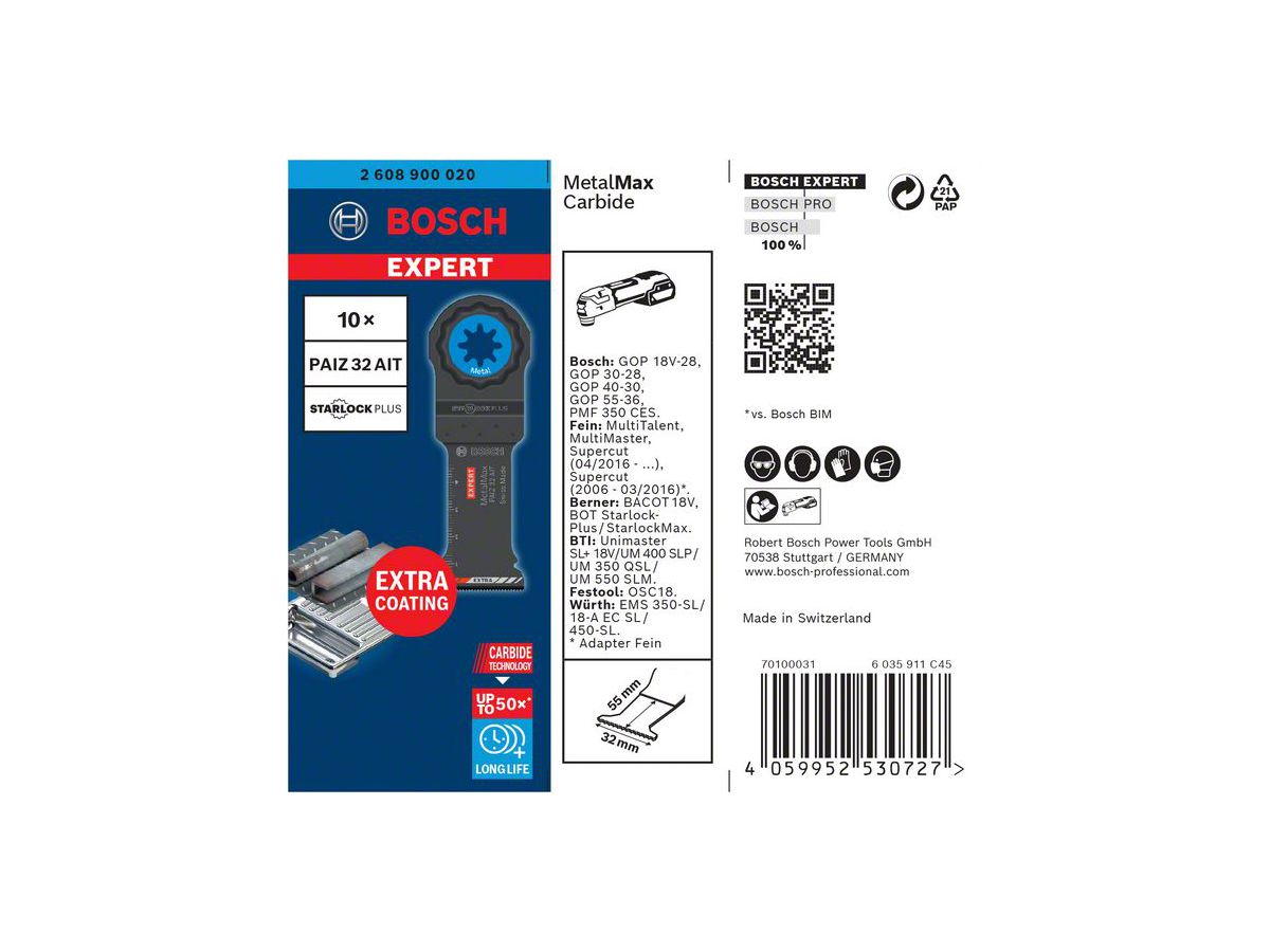 BOSCH Tauchsägeblatt Metal PAIZ32AIT Expert Starlock, VE 10