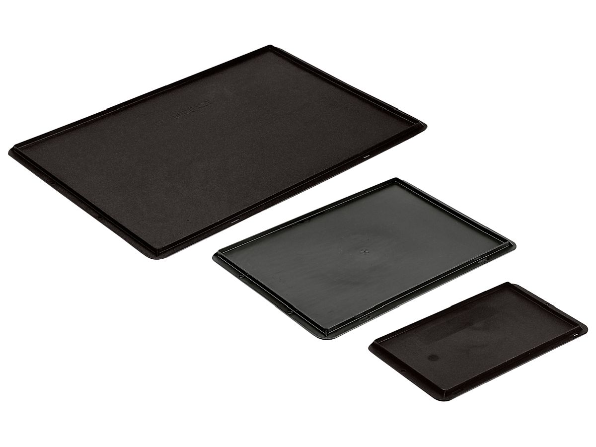Auflagedeckel schwarz für Kastenmaß 600x400 mm