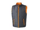 JN Mens Padded Light Weight Vest JN1037 100%PES, carbon/orange, Größe XL