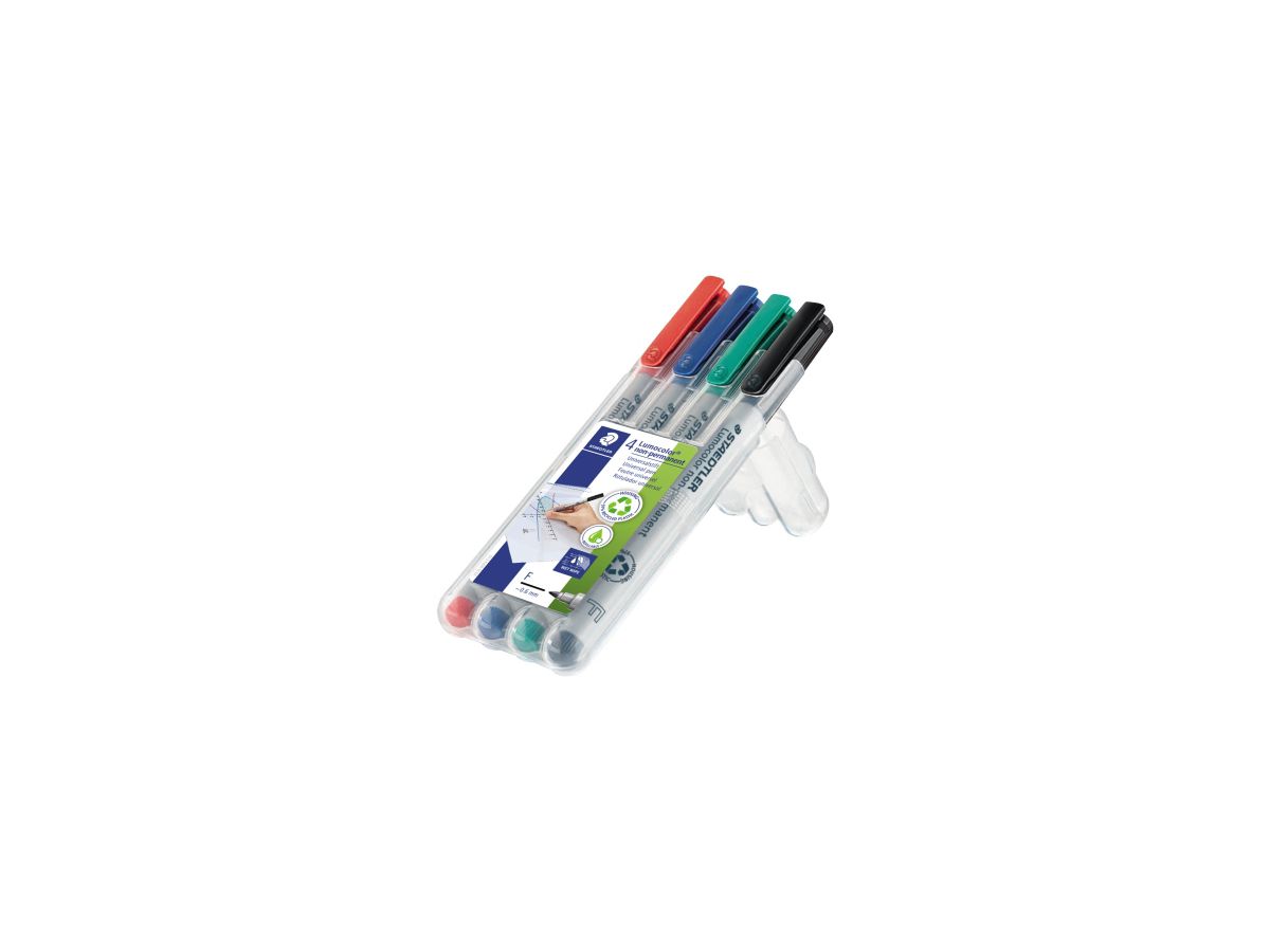 STAEDTLER Folienschreiber Lumocolor 316 WP4 0,6mm sortiert 4 St./Pack.