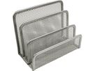 helit Briefständer Mesh H2518300 14x7x9,7cm 3Fächer Metall silber