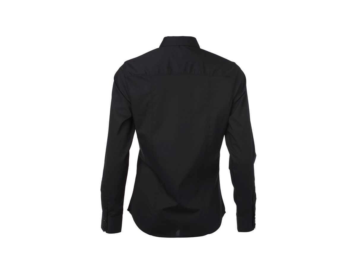 JN Ladies' Shirt Longsleeve Poplin JN677 black, Größe 3XL