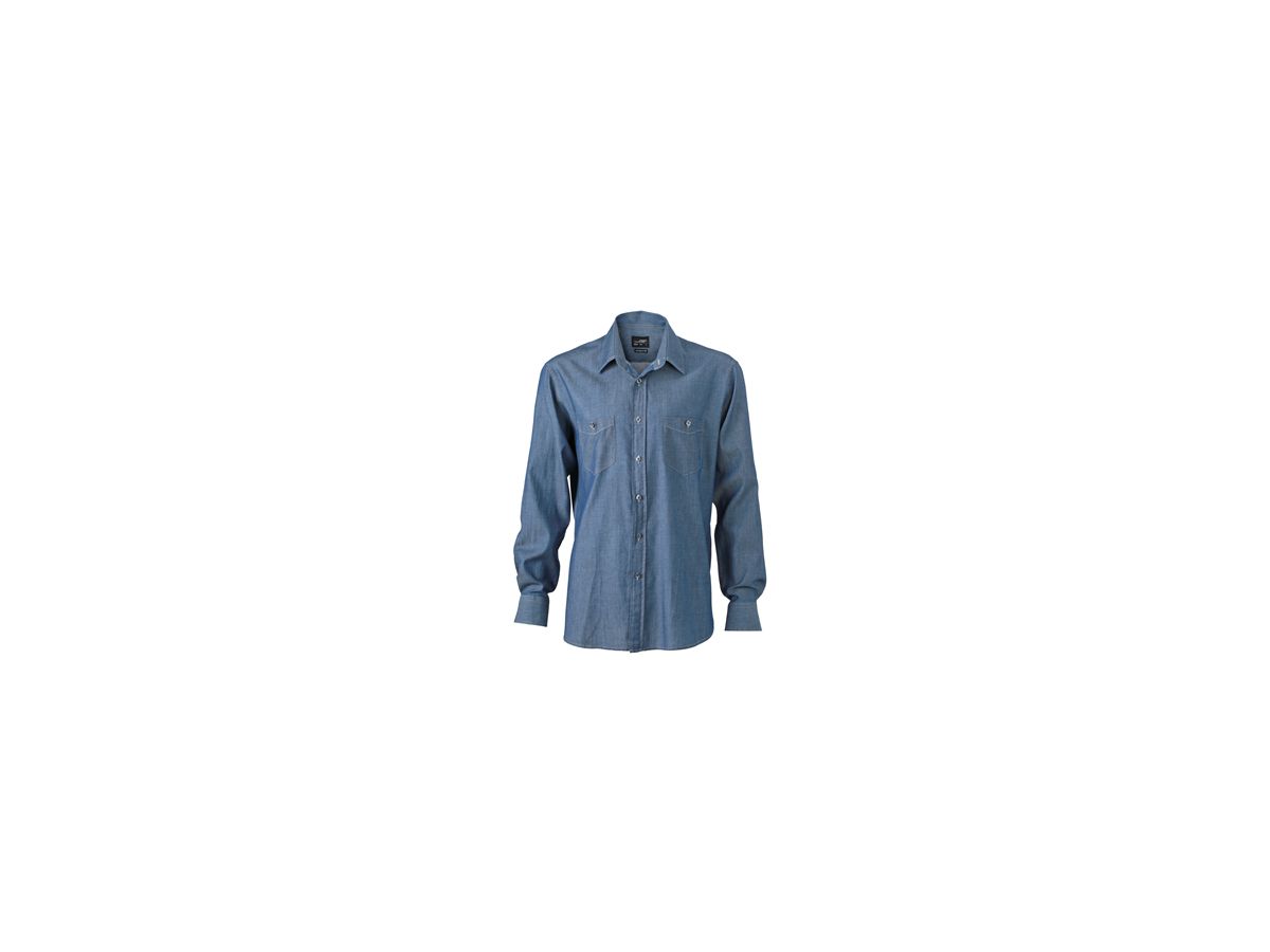 JN Mens Denim Shirt JN629 100%BW, light-denim, Größe 3XL