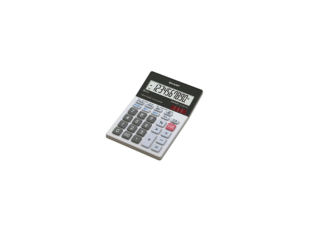 Sharp Taschenrechner EL-M711GGY 10Zeichen Solar/Batterie sw/ws