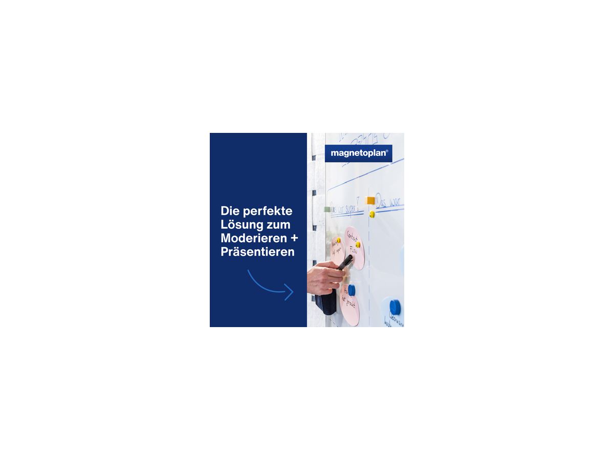 magnetoplan Moderationskarte 111151610 rund 100mm sort. 6x84St.