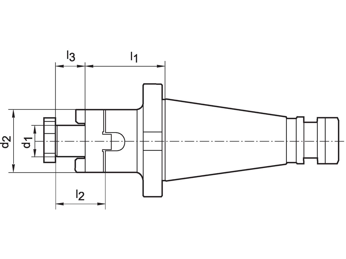 FORTIS Kombi-Aufsteckfräsdorn DIN2080