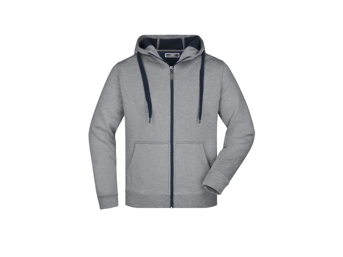 JN Mens Doubleface Jacket JN355 55%PES/45%BW, sports-grey/navy, Größe L