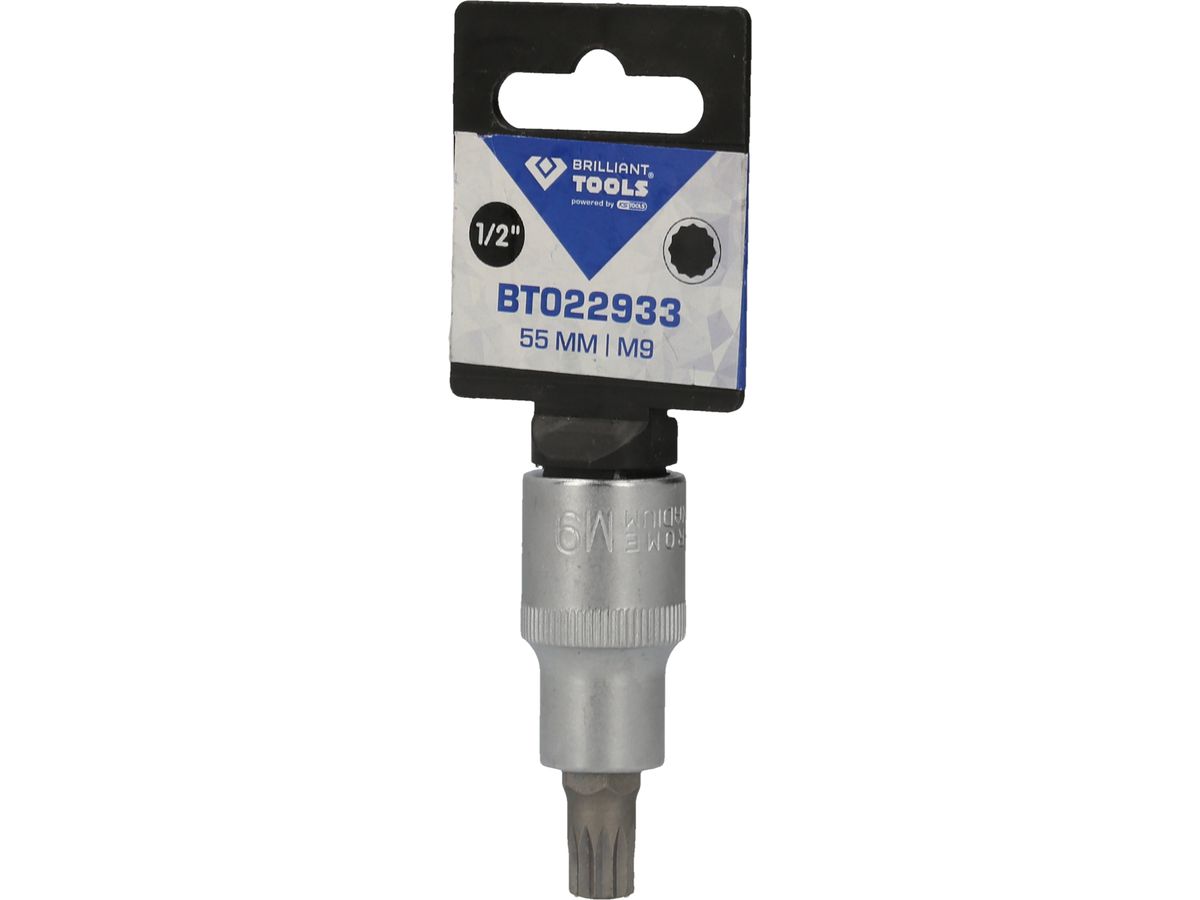 BRILLIANT TOOLS 1/2" Bit-Schrauben- dreher-Einsatz,XZN, 55mm, M9