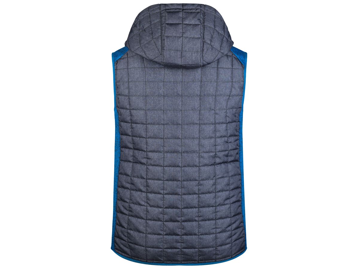 JN Men's Knitted Hybrid Vest JN768 royal-mel./anthr.-mel., Größe M