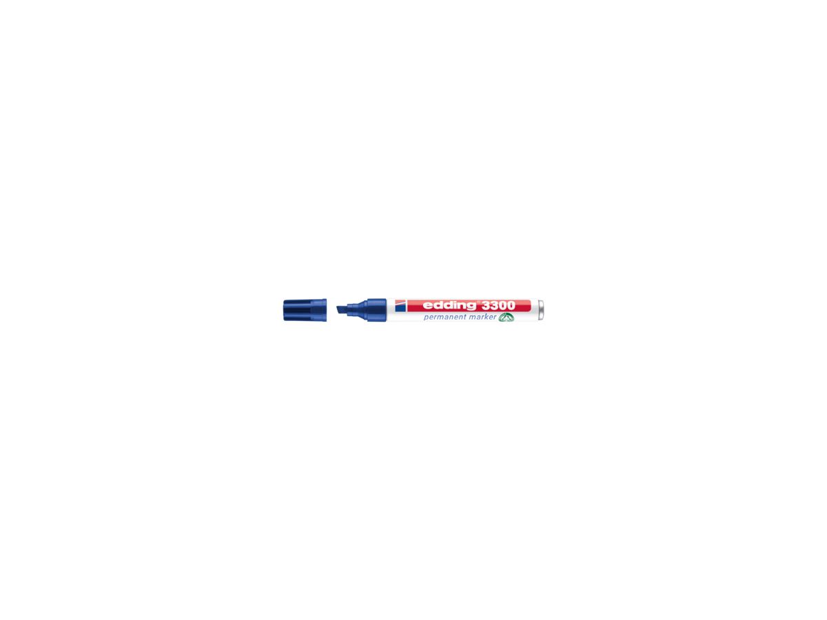 EDDING Permanentmarker 3300 mit Keilspitze, 1-5mm, blau